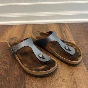 Birkenstock Metallic Blue Sandals